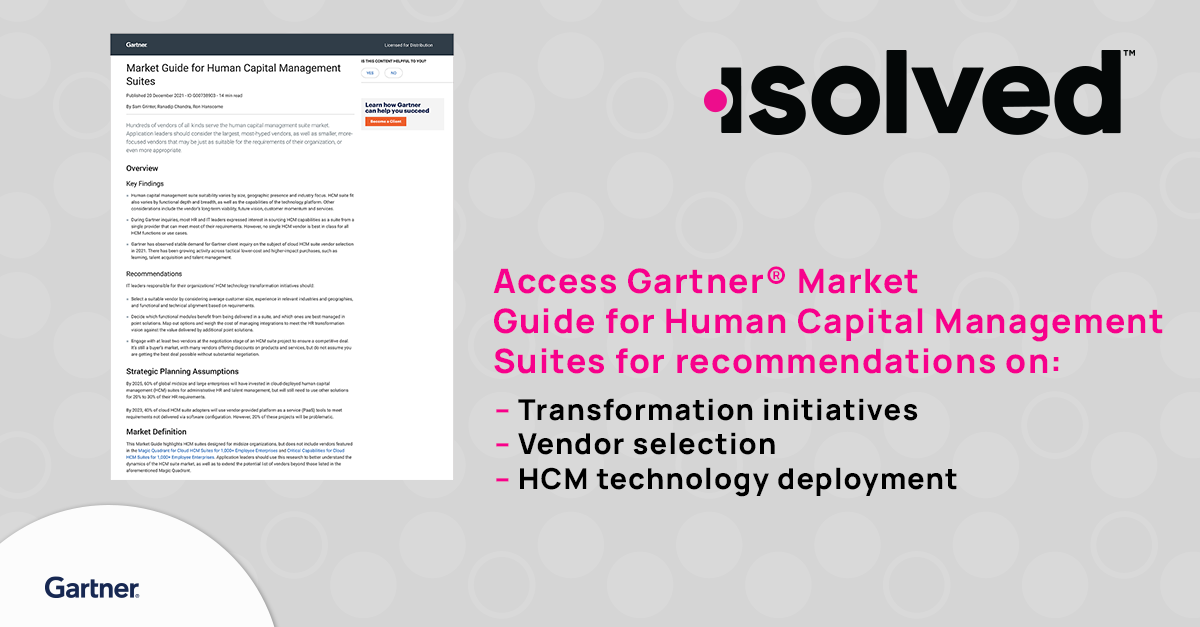2021 Gartner Market Guide for Human Capital Management Suites